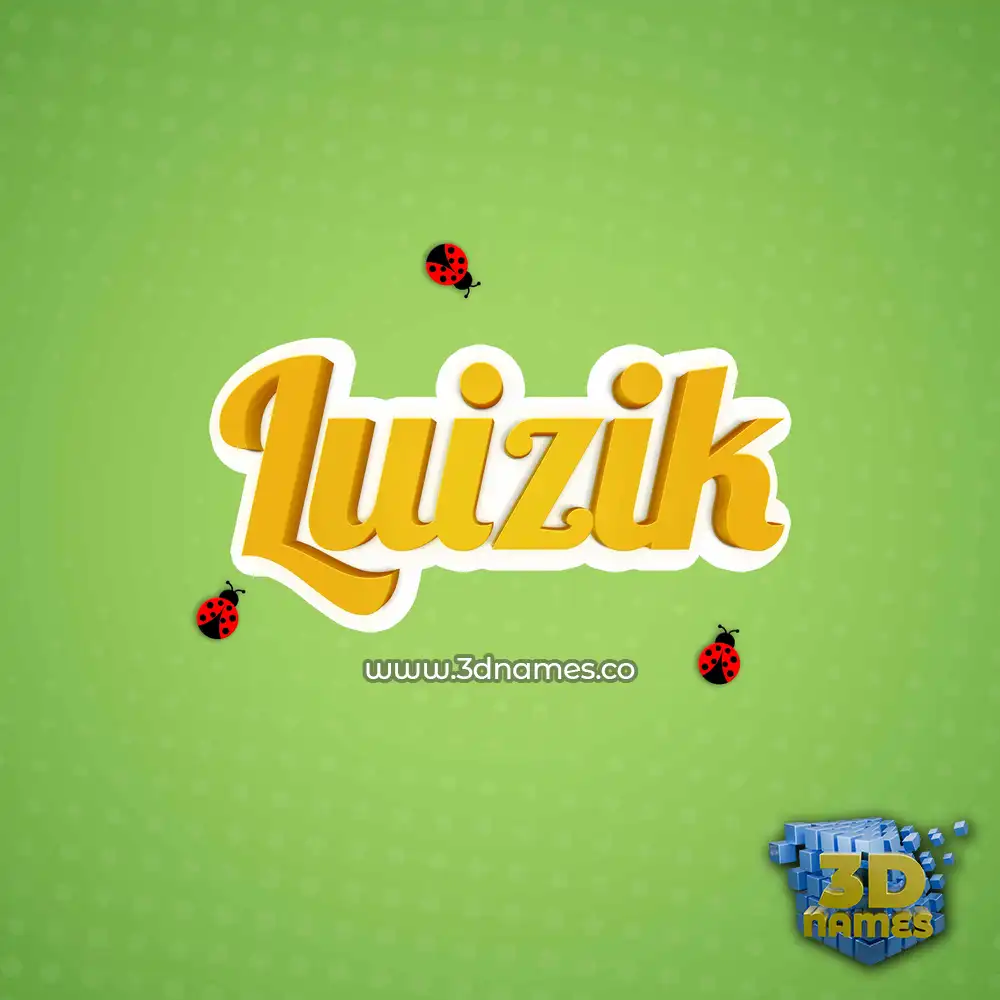 luizik in Ladybugs style - 3D name wallpaper