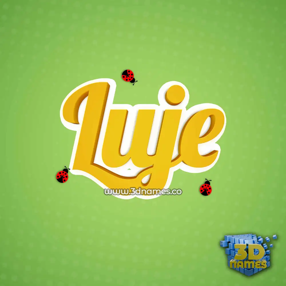luje in Ladybugs style - 3D name wallpaper