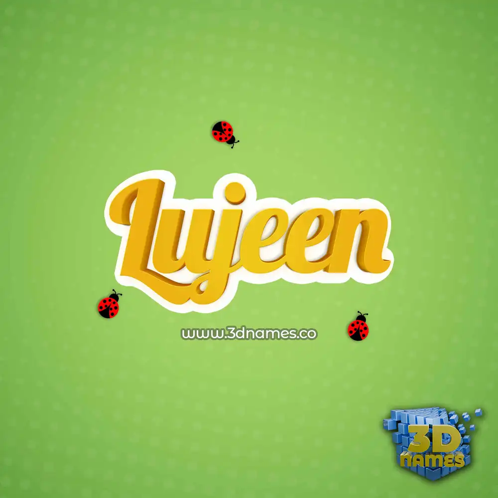 lujeen in Ladybugs style - 3D name wallpaper