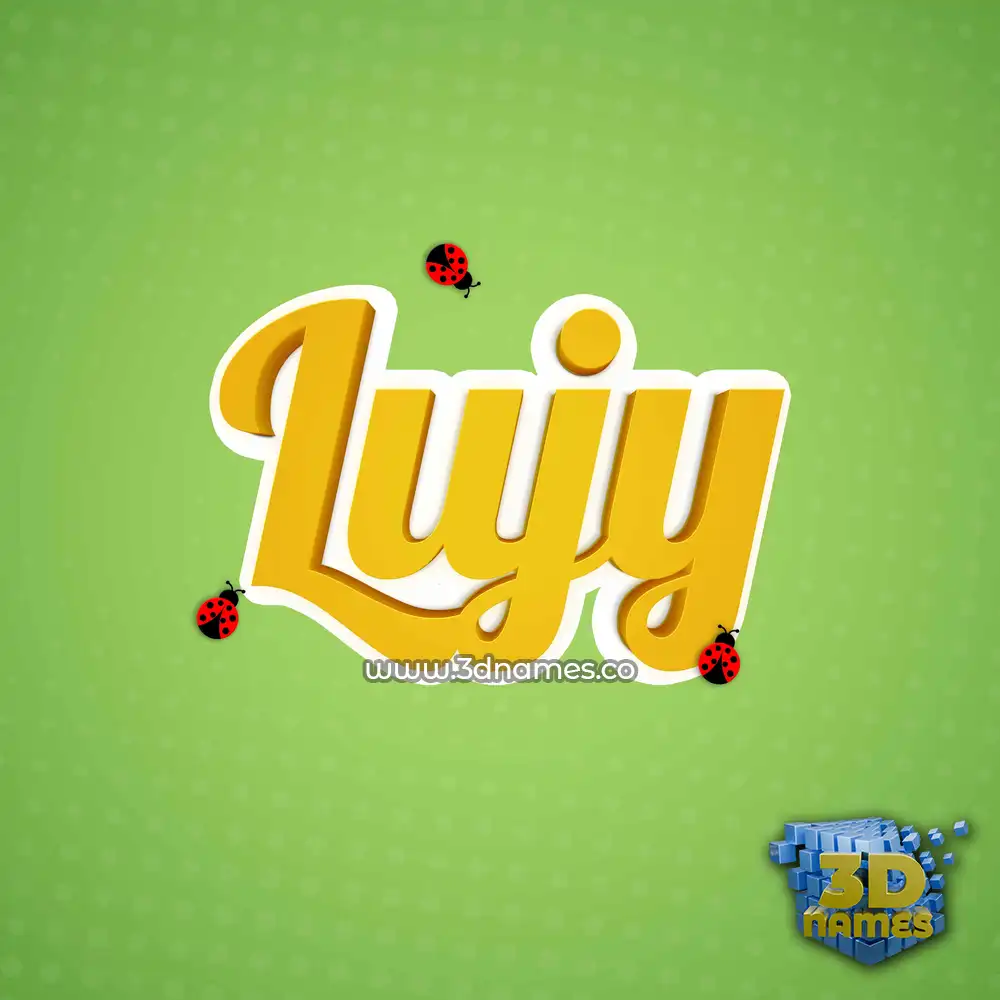 lujy in Ladybugs style - 3D name wallpaper