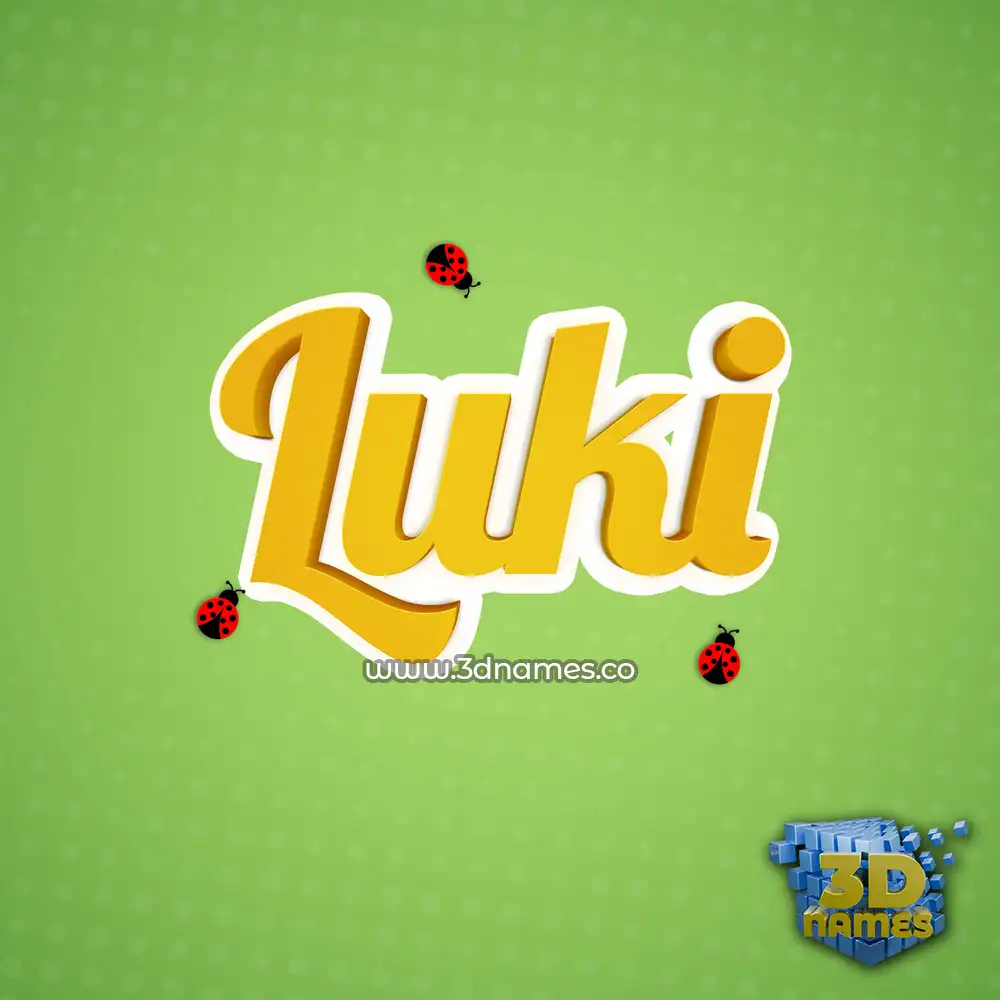 luki in Ladybugs style - 3D name wallpaper