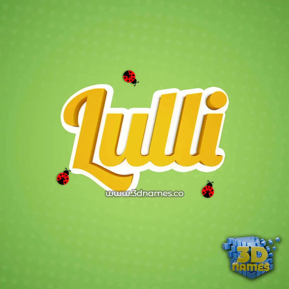 lulli in Ladybugs style - 3D name wallpaper