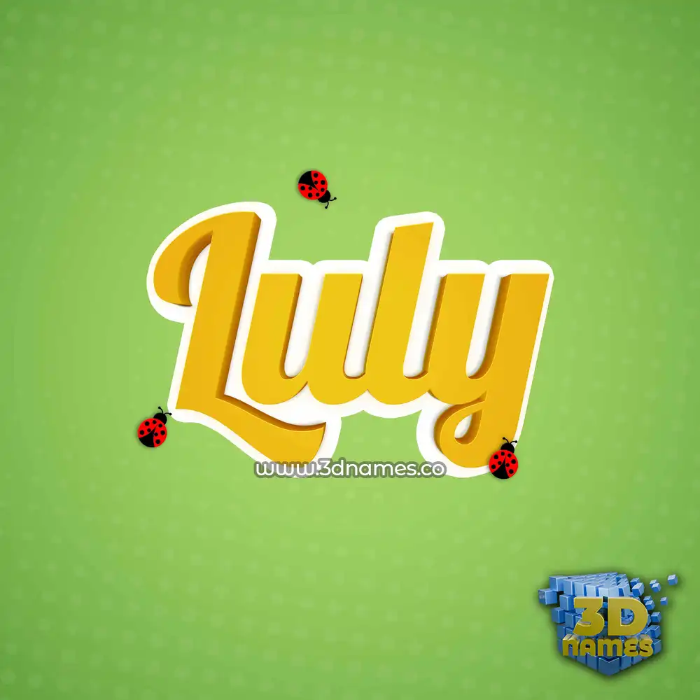luly in Ladybugs style - 3D name wallpaper