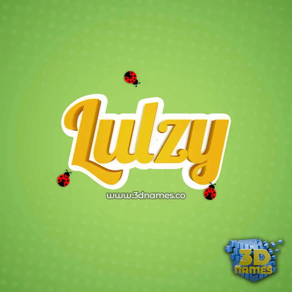 lulzy in Ladybugs style - 3D name wallpaper
