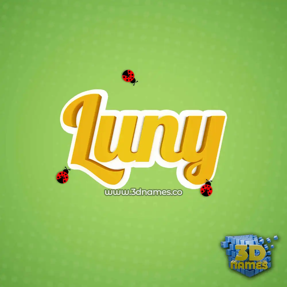 luny in Ladybugs style - 3D name wallpaper