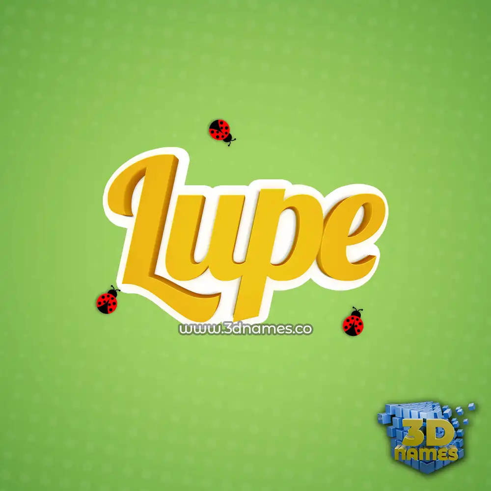 lupe in Ladybugs style - 3D name wallpaper
