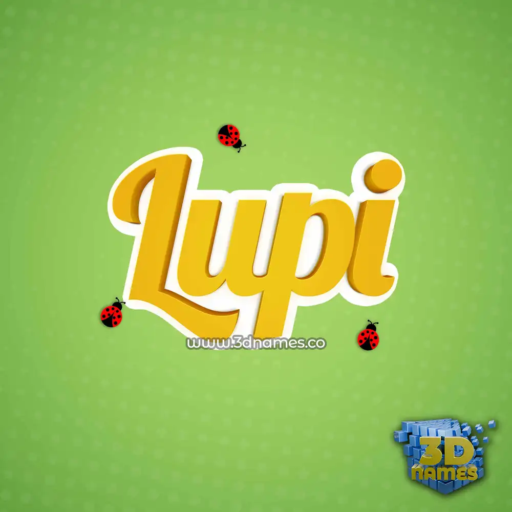 lupi in Ladybugs style - 3D name wallpaper