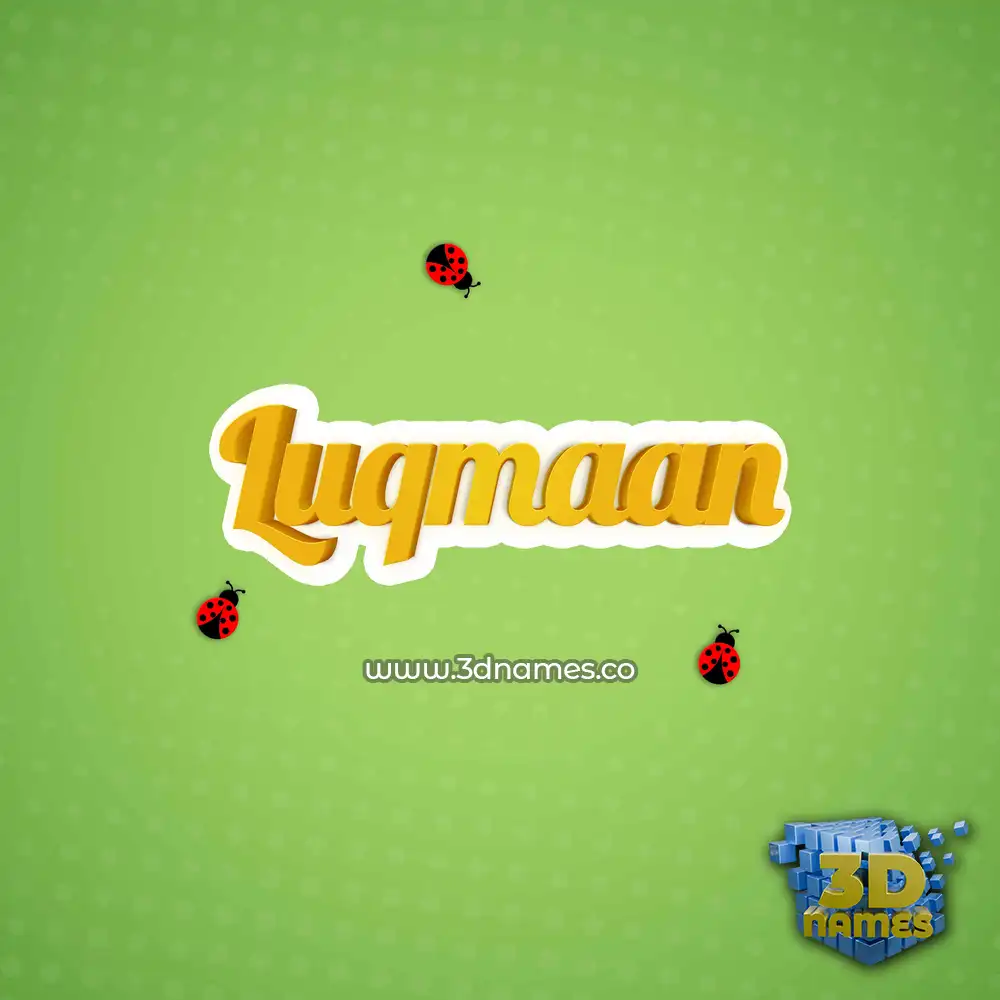 luqmaan in Ladybugs style - 3D name wallpaper
