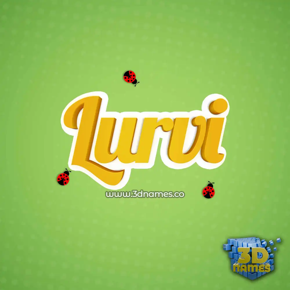 lurvi in Ladybugs style - 3D name wallpaper