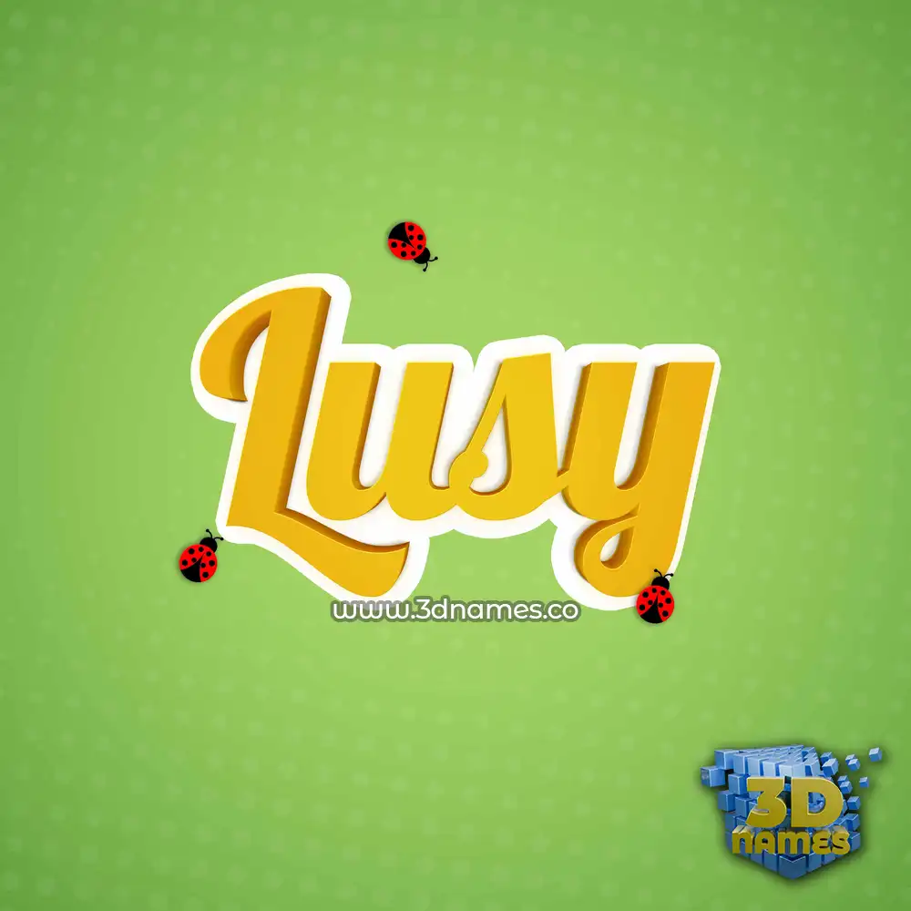 lusy in Ladybugs style - 3D name wallpaper