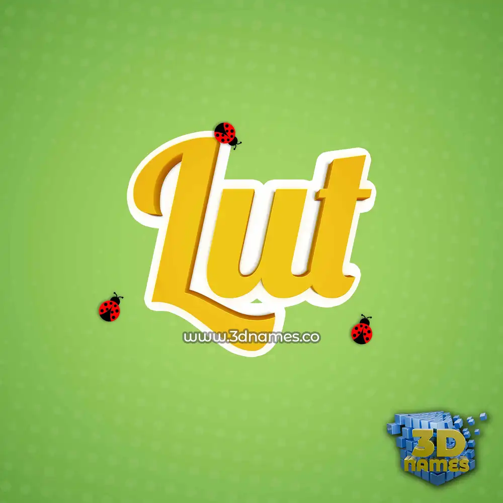 lut in Ladybugs style - 3D name wallpaper