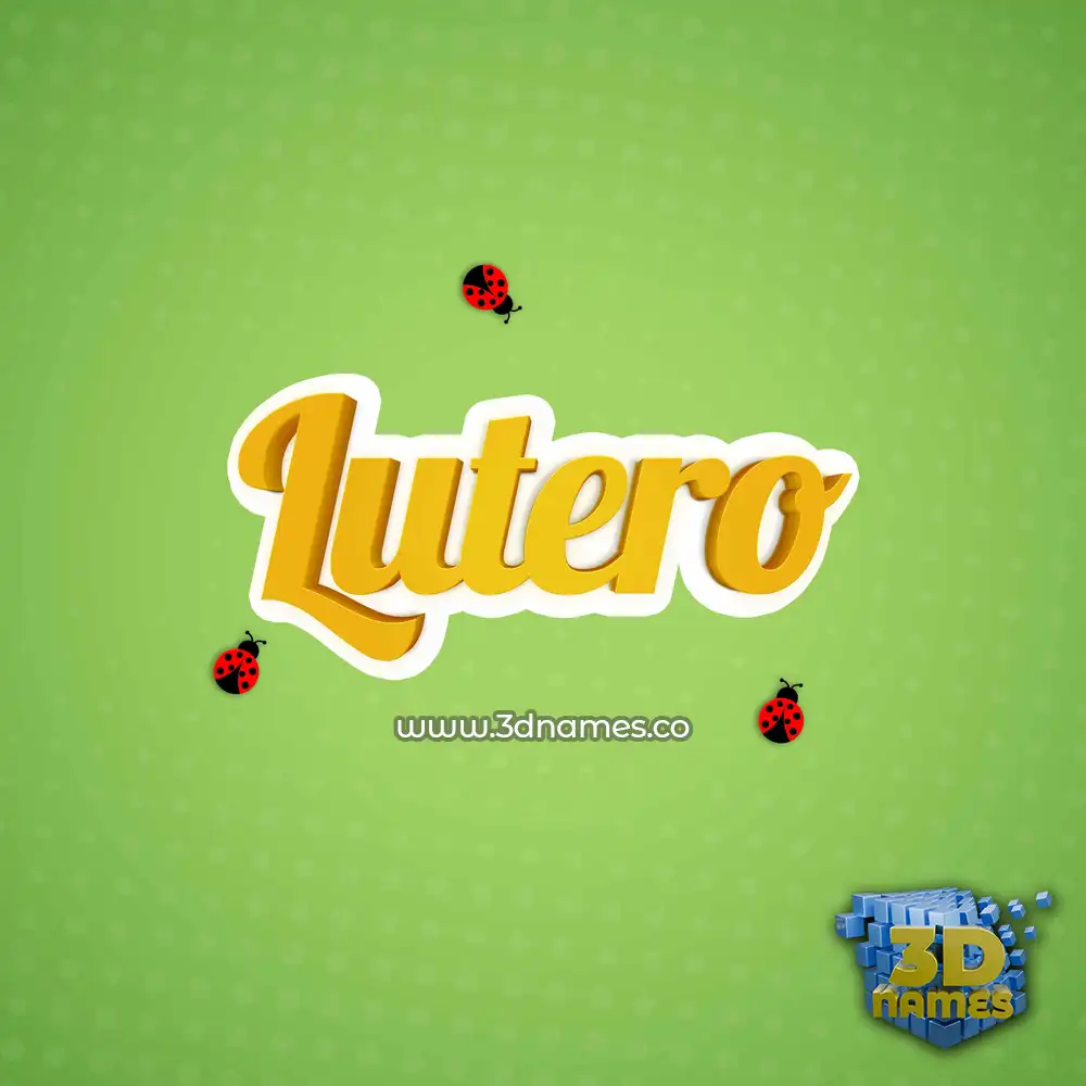 lutero in Ladybugs style - 3D name wallpaper