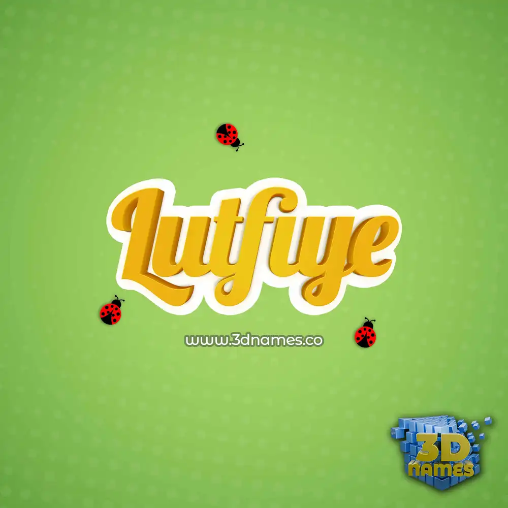 lutfiye in Ladybugs style - 3D name wallpaper