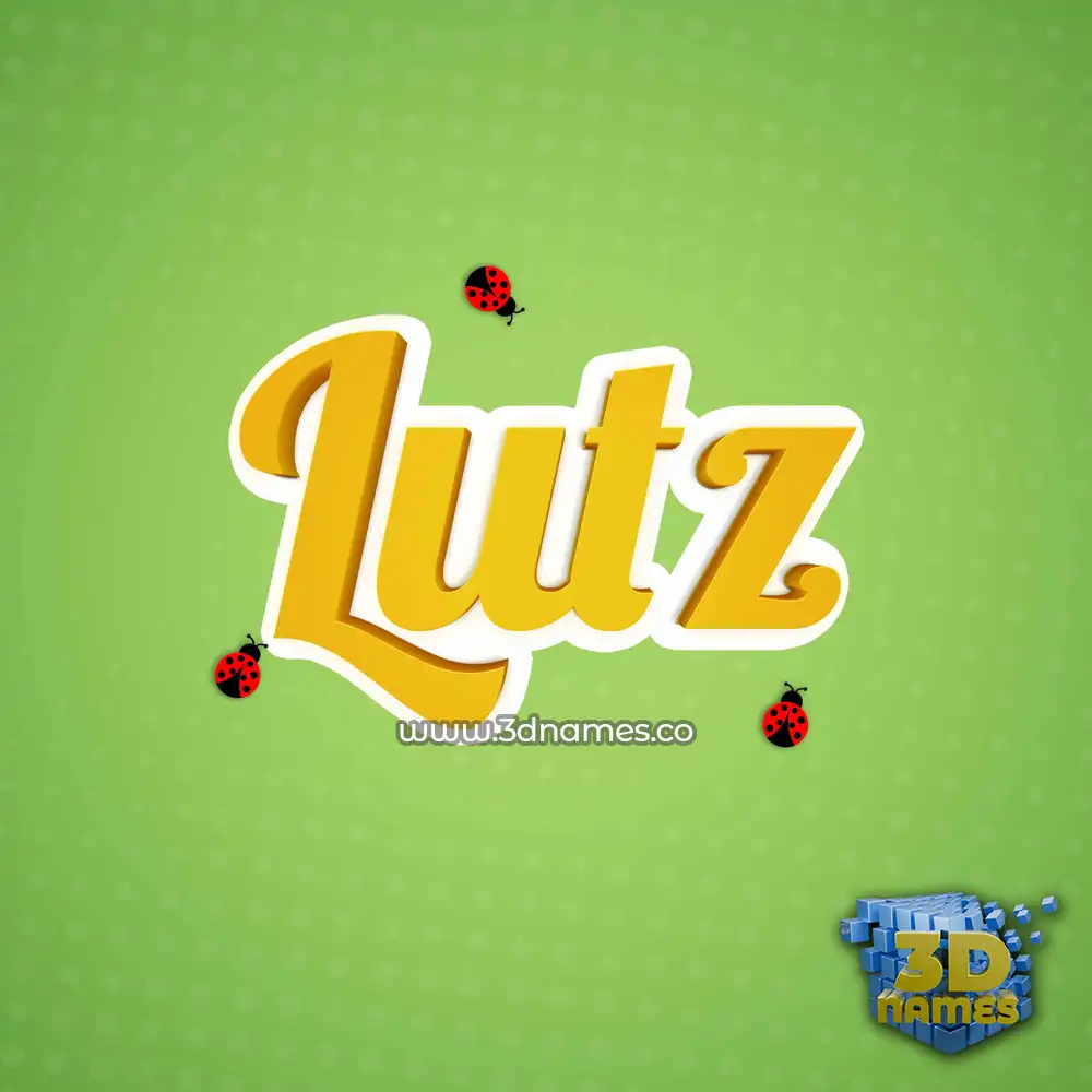 lutz in Ladybugs style - 3D name wallpaper