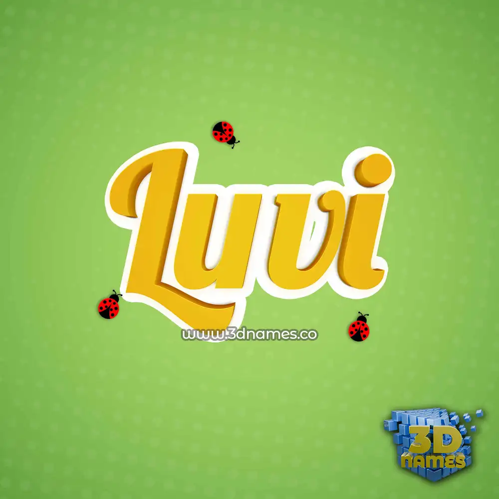 luvi in Ladybugs style - 3D name wallpaper