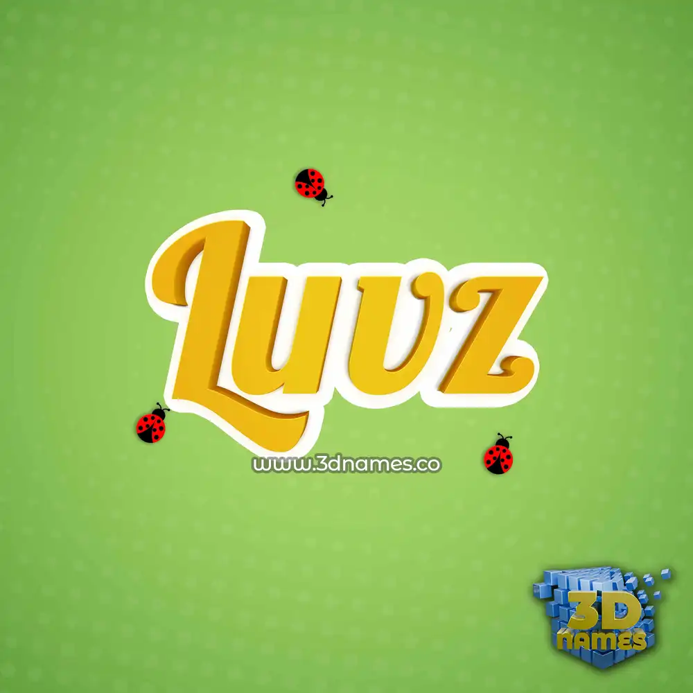 luvz in Ladybugs style - 3D name wallpaper