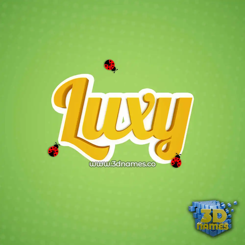 luxy in Ladybugs style - 3D name wallpaper