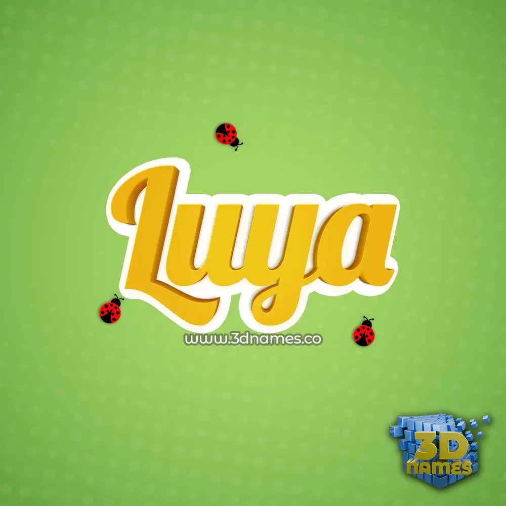 luya in Ladybugs style - 3D name wallpaper