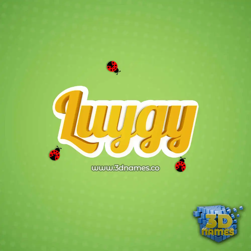 luygy in Ladybugs style - 3D name wallpaper