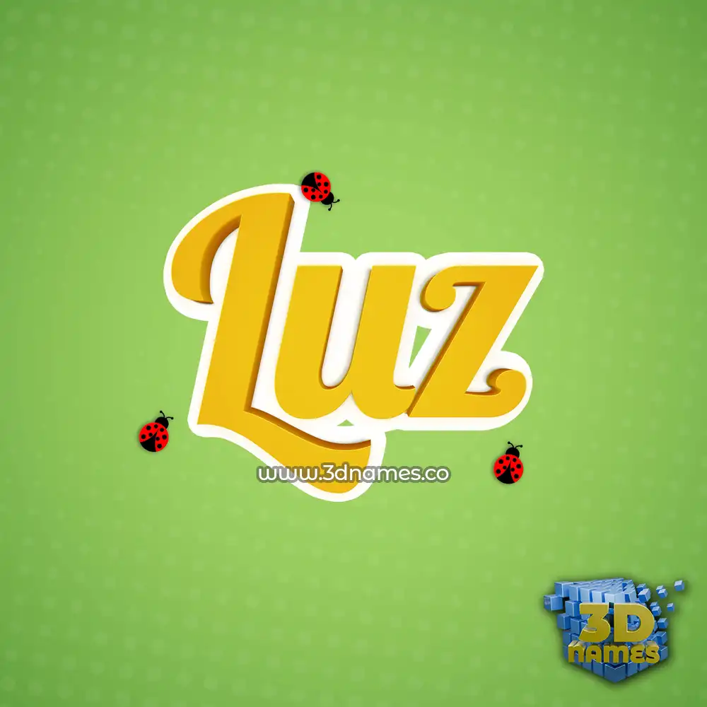 luz in Ladybugs style - 3D name wallpaper