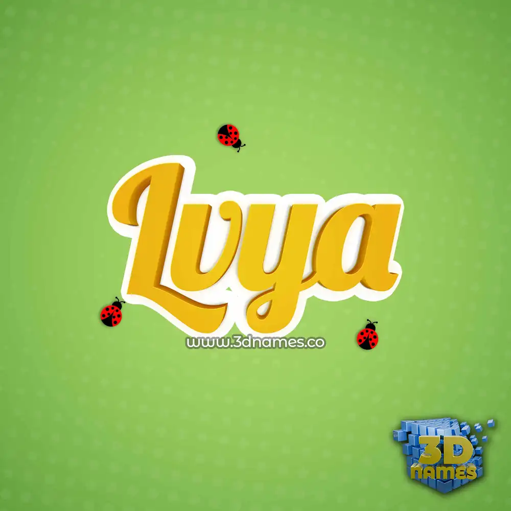 lvya in Ladybugs style - 3D name wallpaper