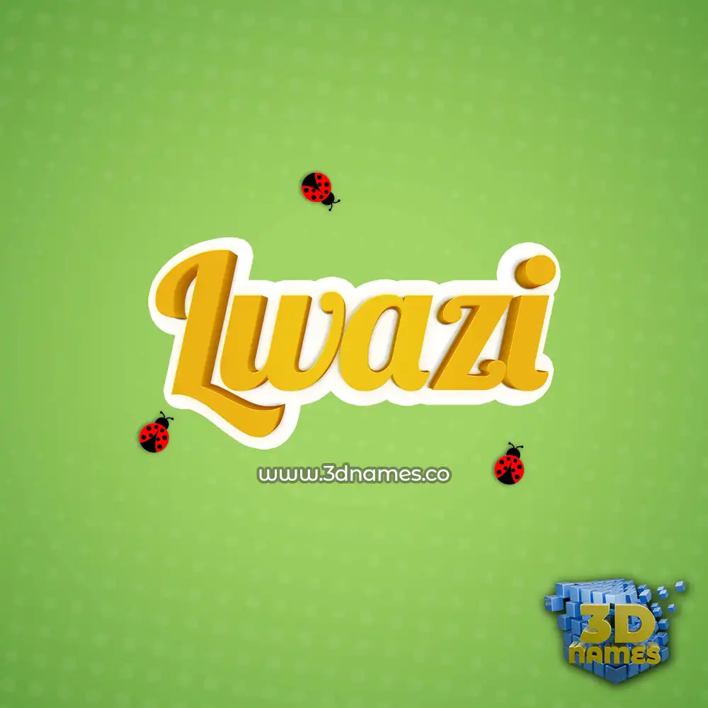 lwazi in Ladybugs style - 3D name wallpaper