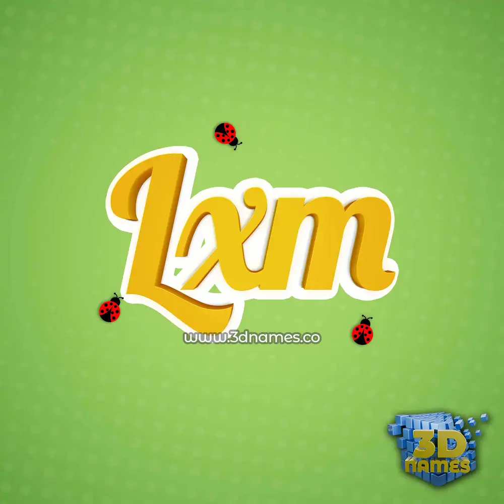 lxm in Ladybugs style - 3D name wallpaper