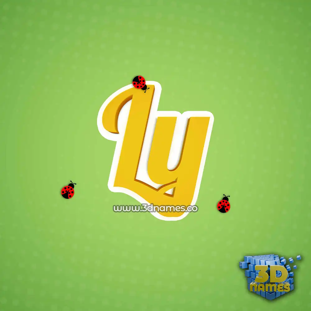 ly in Ladybugs style - 3D name wallpaper