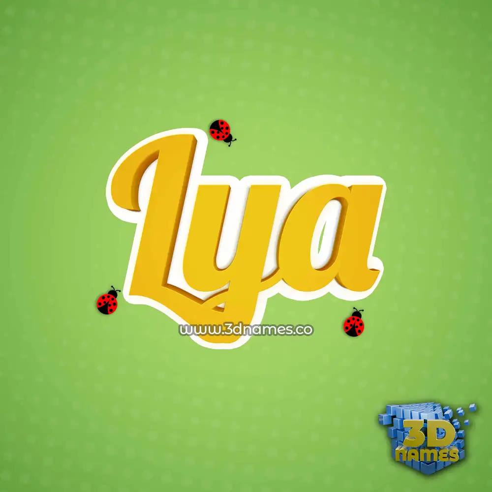 lya in Ladybugs style - 3D name wallpaper