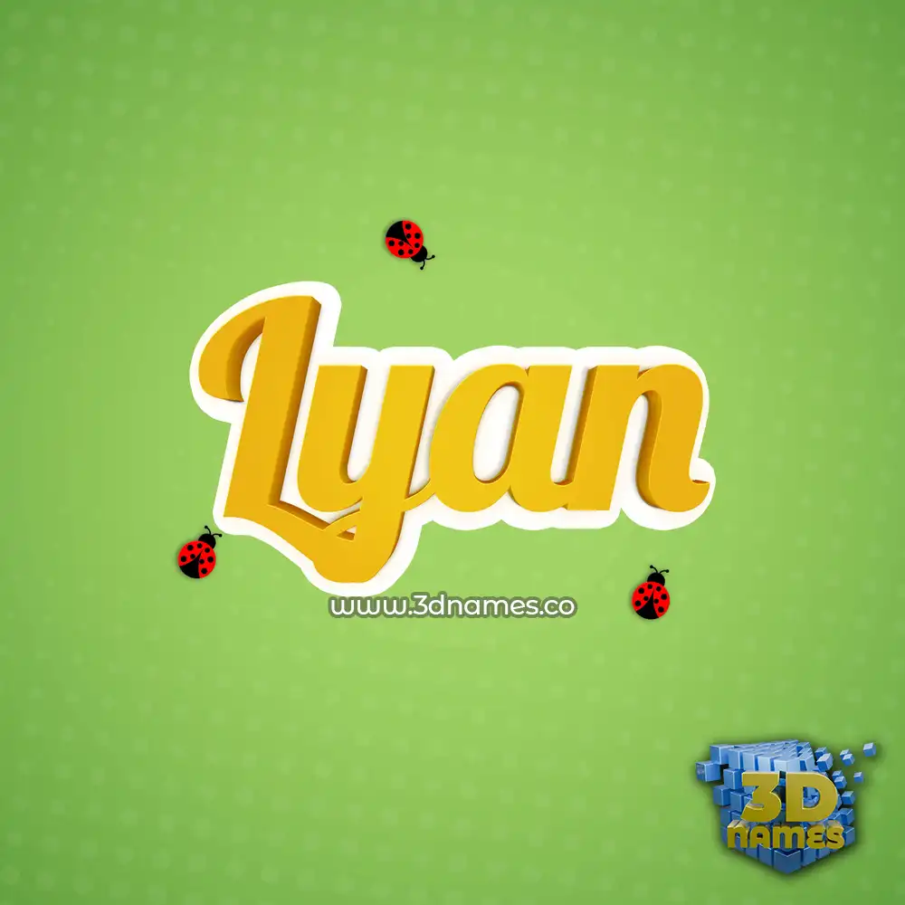 lyan in Ladybugs style - 3D name wallpaper