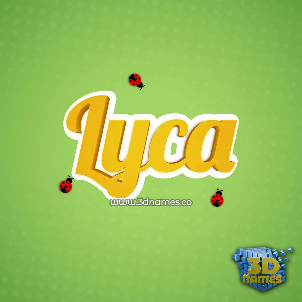 lyca in Ladybugs style - 3D name wallpaper
