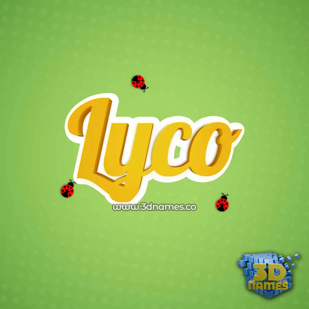 lyco in Ladybugs style - 3D name wallpaper