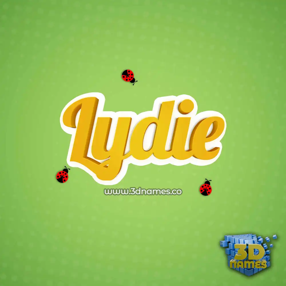 lydie in Ladybugs style - 3D name wallpaper
