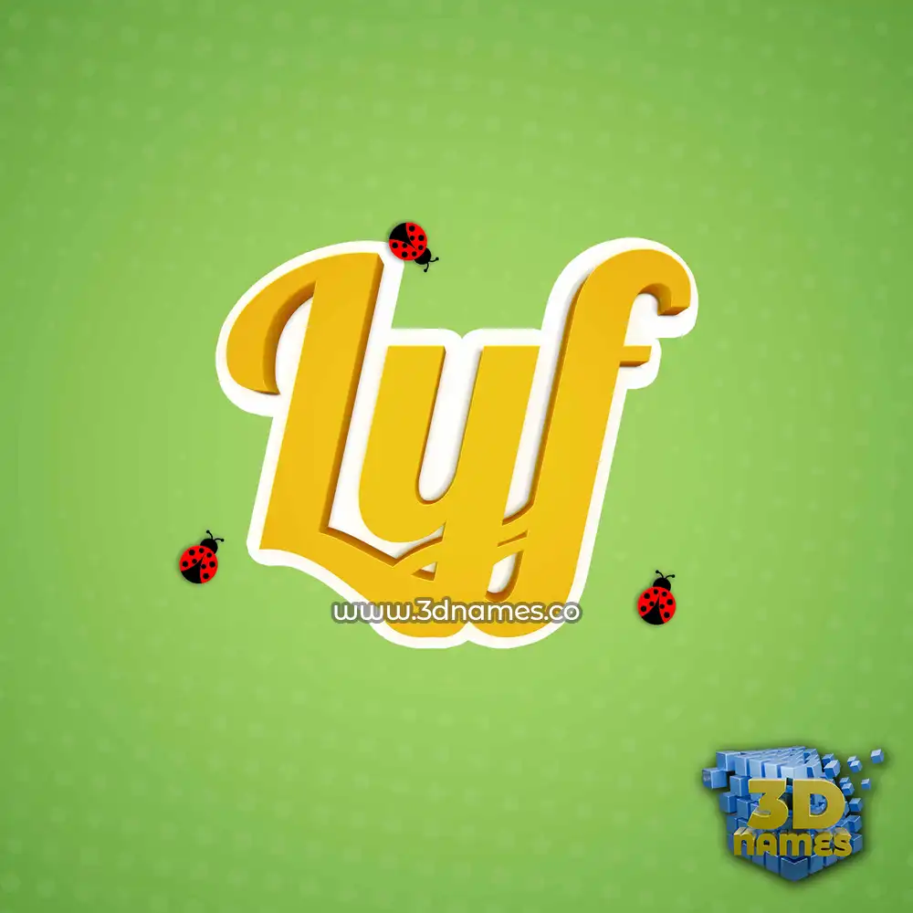 lyf in Ladybugs style - 3D name wallpaper