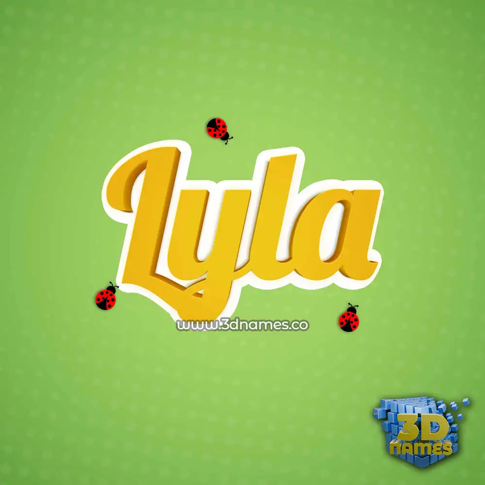 lyla in Ladybugs style - 3D name wallpaper