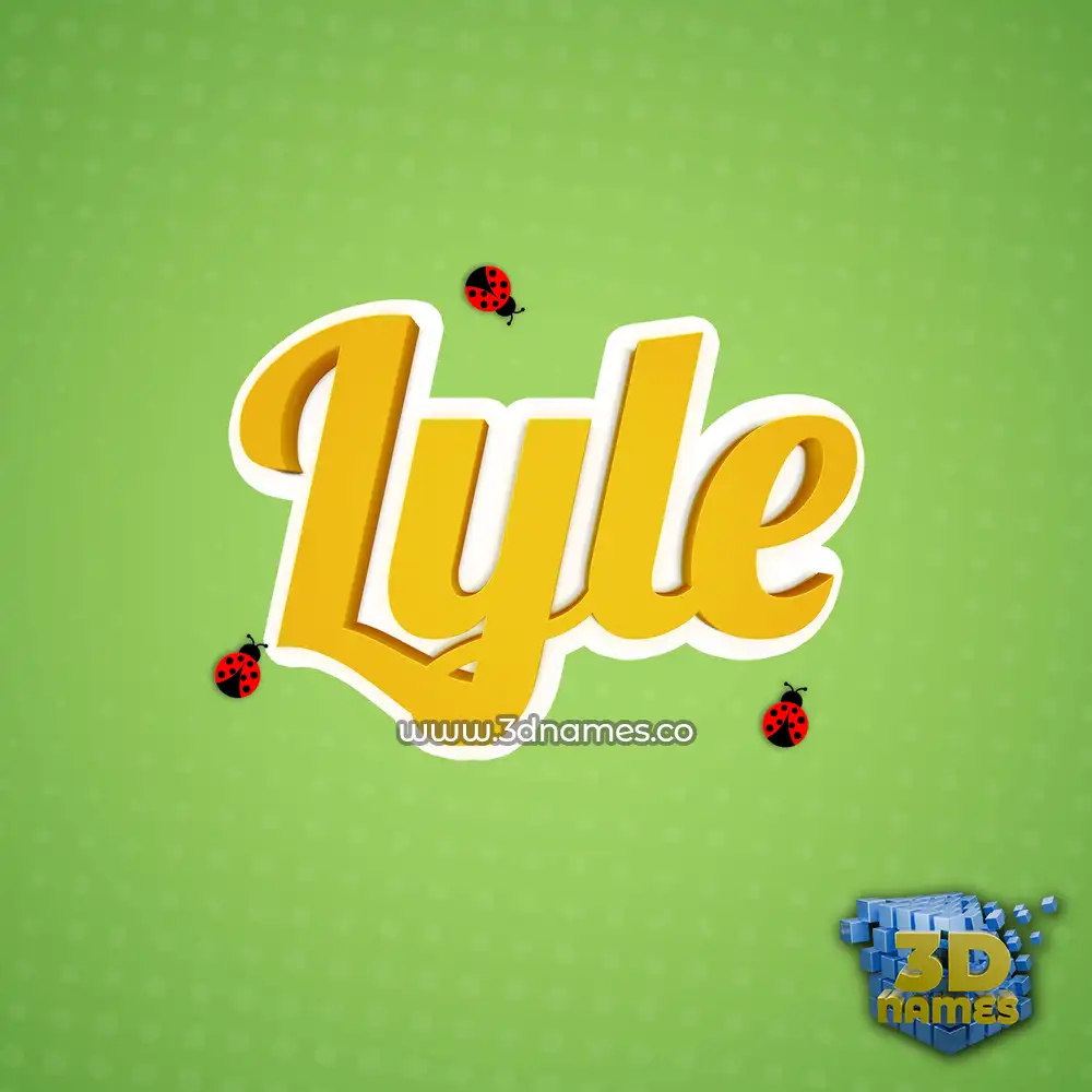 lyle in Ladybugs style - 3D name wallpaper