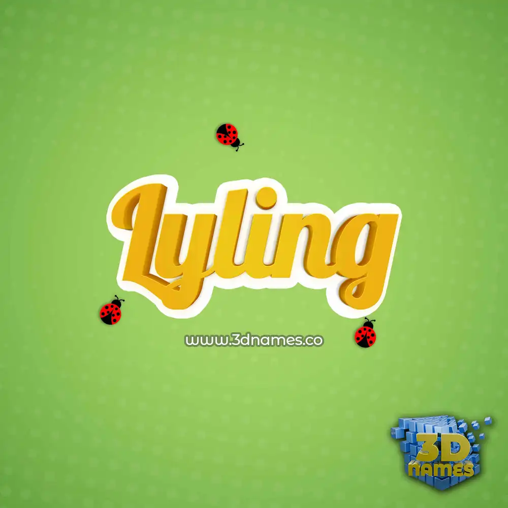 lyling in Ladybugs style - 3D name wallpaper