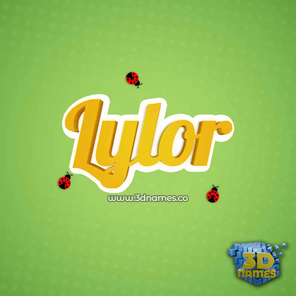 lylor in Ladybugs style - 3D name wallpaper