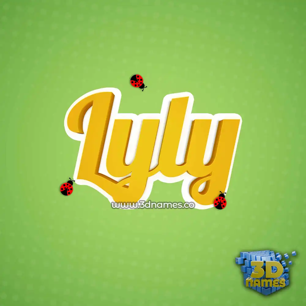 lyly in Ladybugs style - 3D name wallpaper