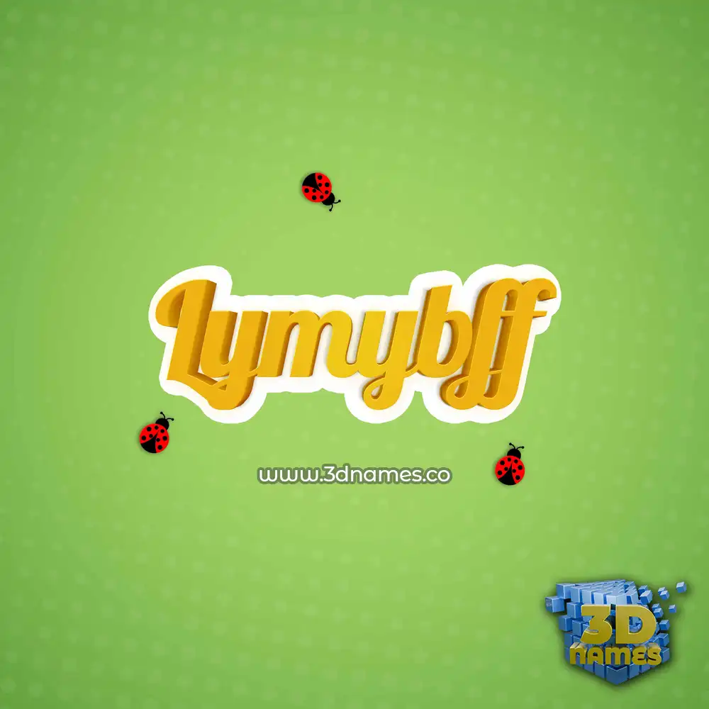 lymybff in Ladybugs style - 3D name wallpaper