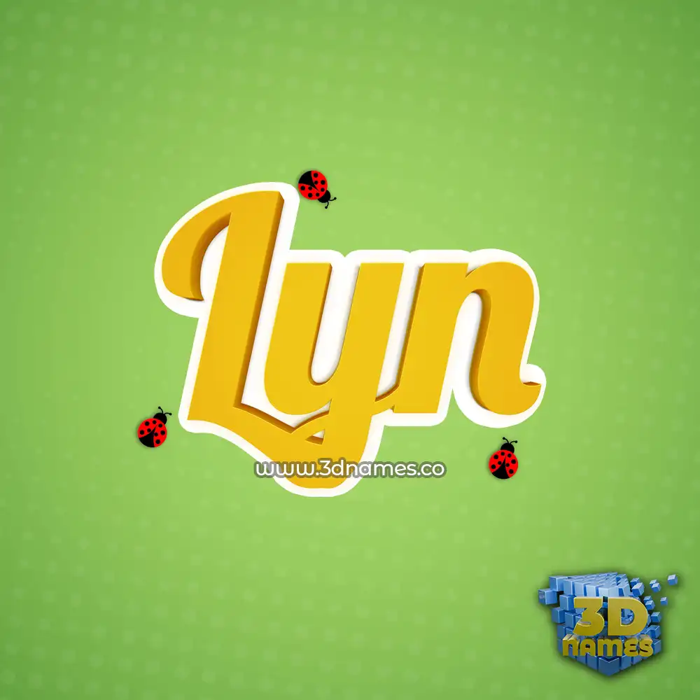 lyn in Ladybugs style - 3D name wallpaper