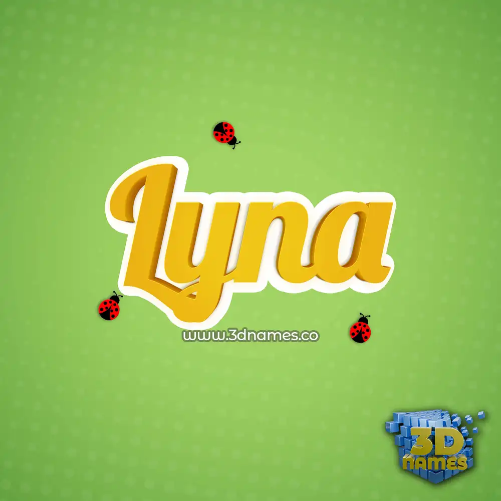 lyna in Ladybugs style - 3D name wallpaper
