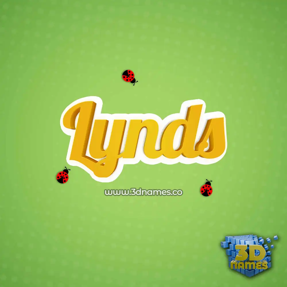 lynds in Ladybugs style - 3D name wallpaper