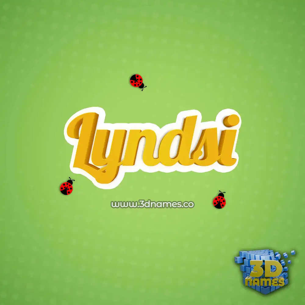 lyndsi in Ladybugs style - 3D name wallpaper