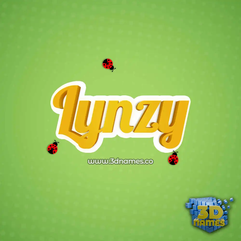 lynzy in Ladybugs style - 3D name wallpaper
