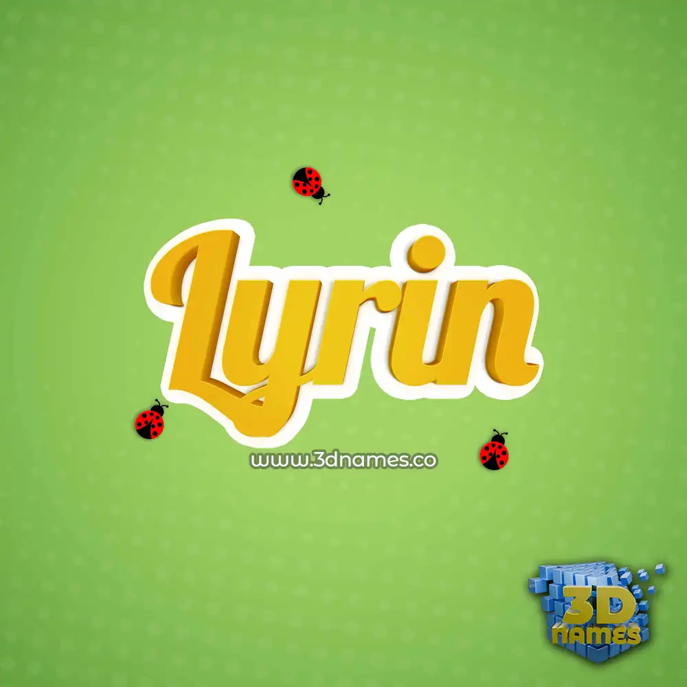 lyrin in Ladybugs style - 3D name wallpaper