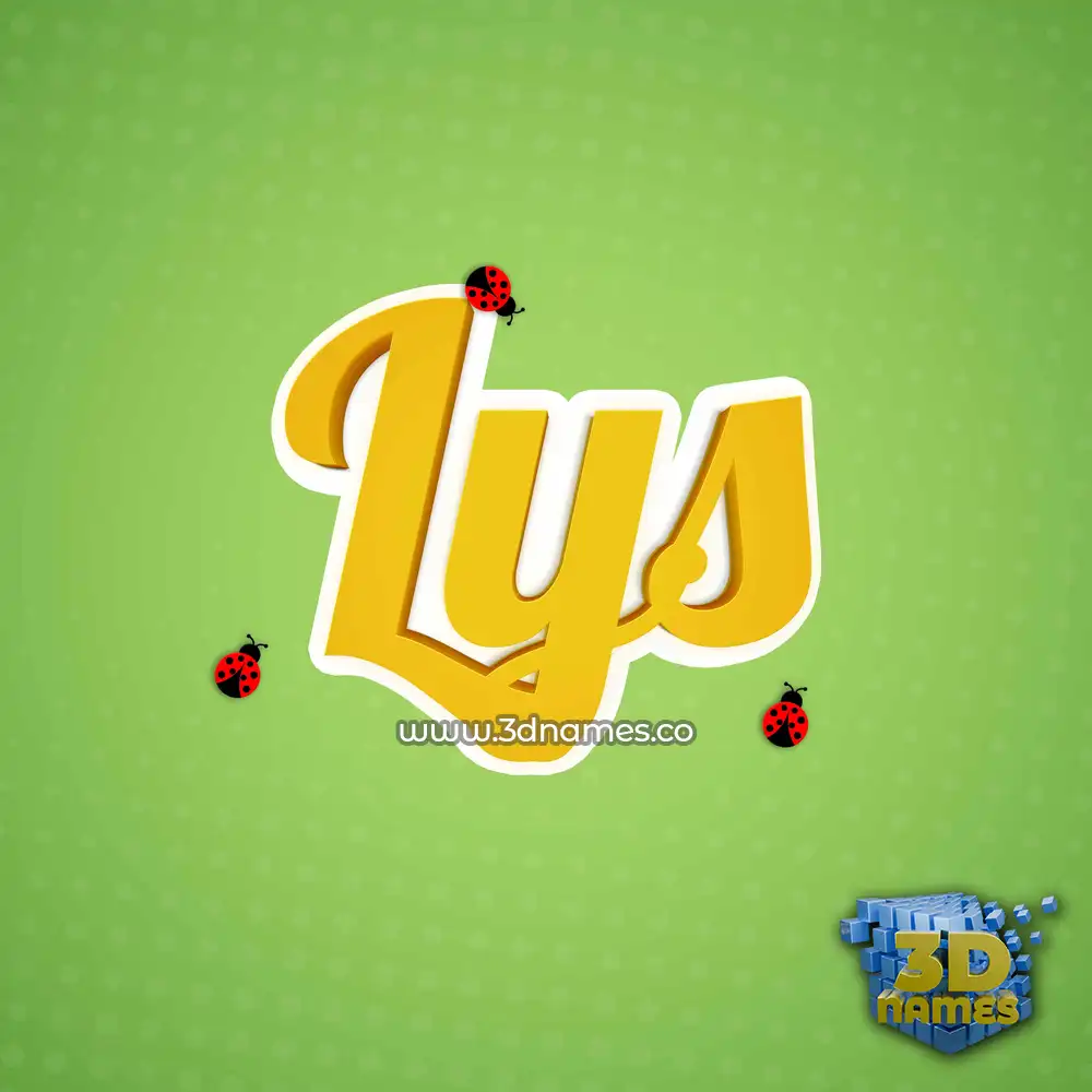 lys in Ladybugs style - 3D name wallpaper
