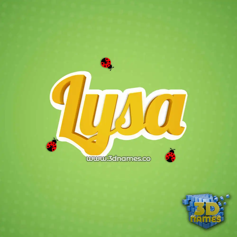 lysa in Ladybugs style - 3D name wallpaper