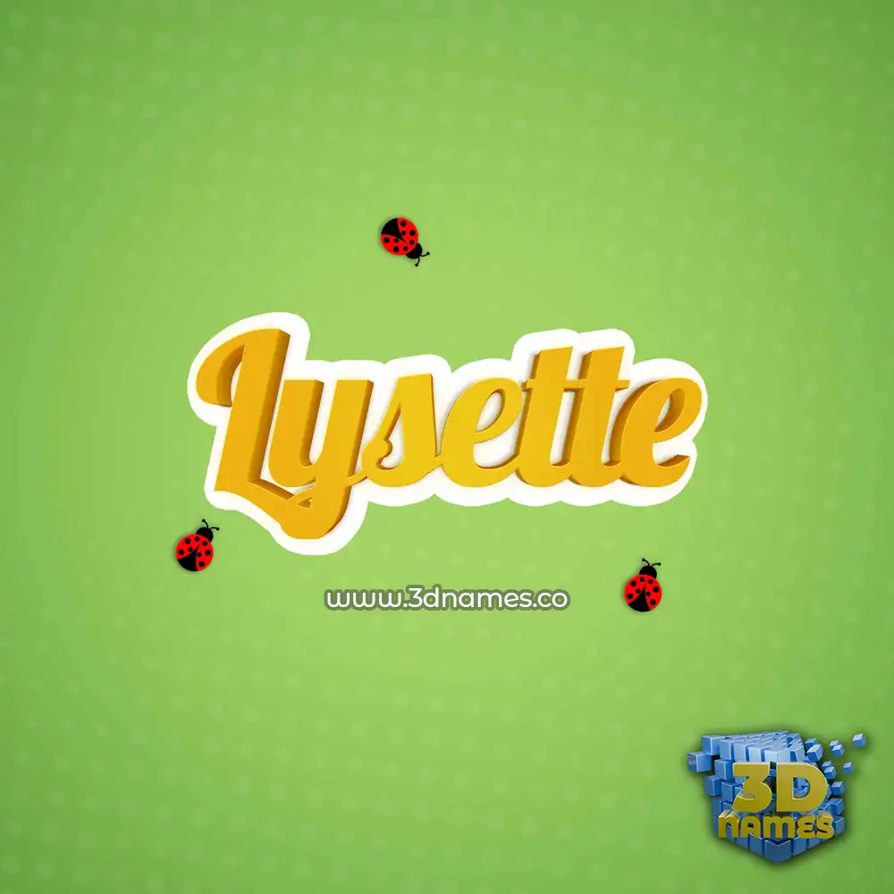 lysette in Ladybugs style - 3D name wallpaper