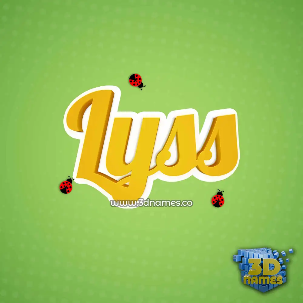 lyss in Ladybugs style - 3D name wallpaper